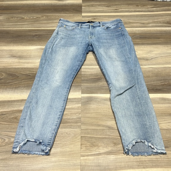 7 for All mankind blue denim straight leg crop jeans size 30 - Picture 2 of 10